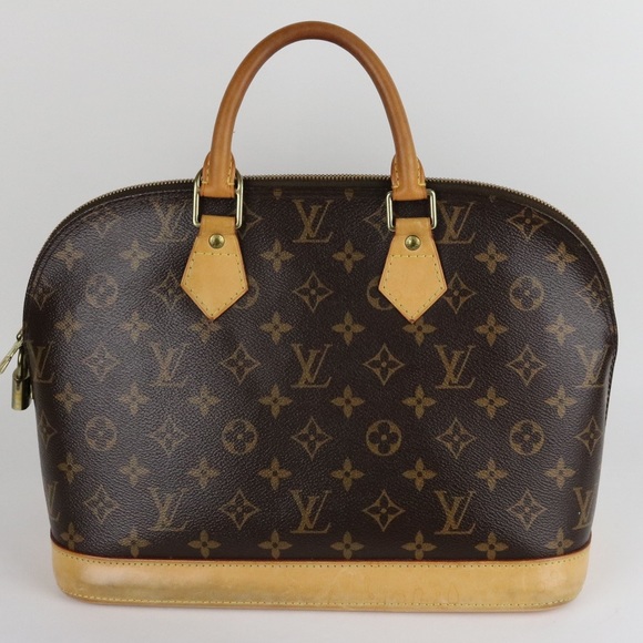 Louis Vuitton Alma MM Monogram Canvas Leather Satchel - Picture 7 of 15